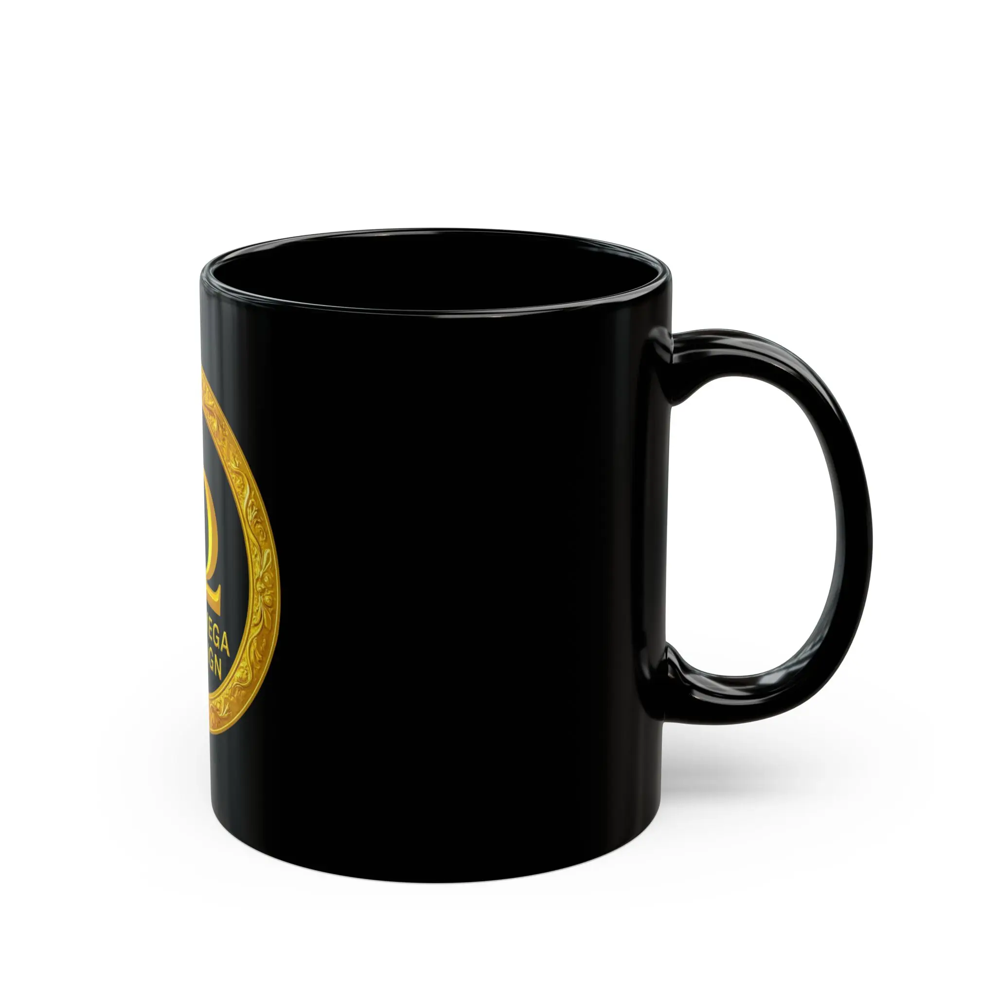 ALPHA OMEGA DESIGN Black Mug –