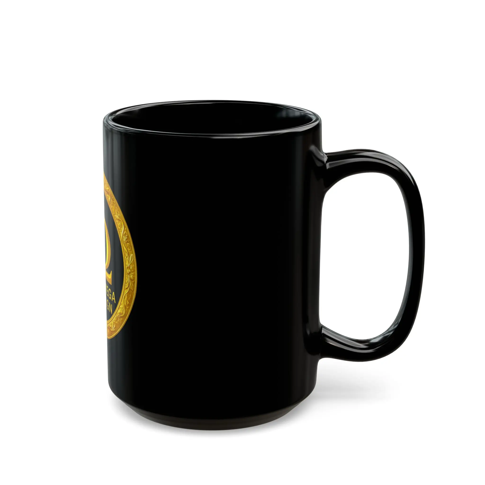 ALPHA OMEGA DESIGN Black Mug –