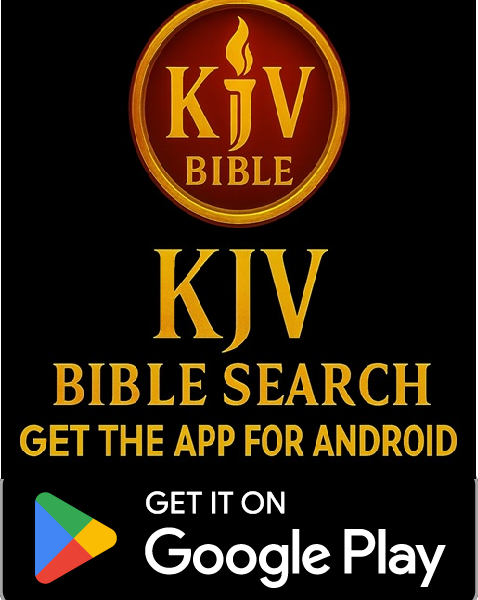 Official Google Play badge with KJVBibleSearch.net logo for installing the KJV Bible Search app.
